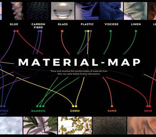 A map is shown with different material properties